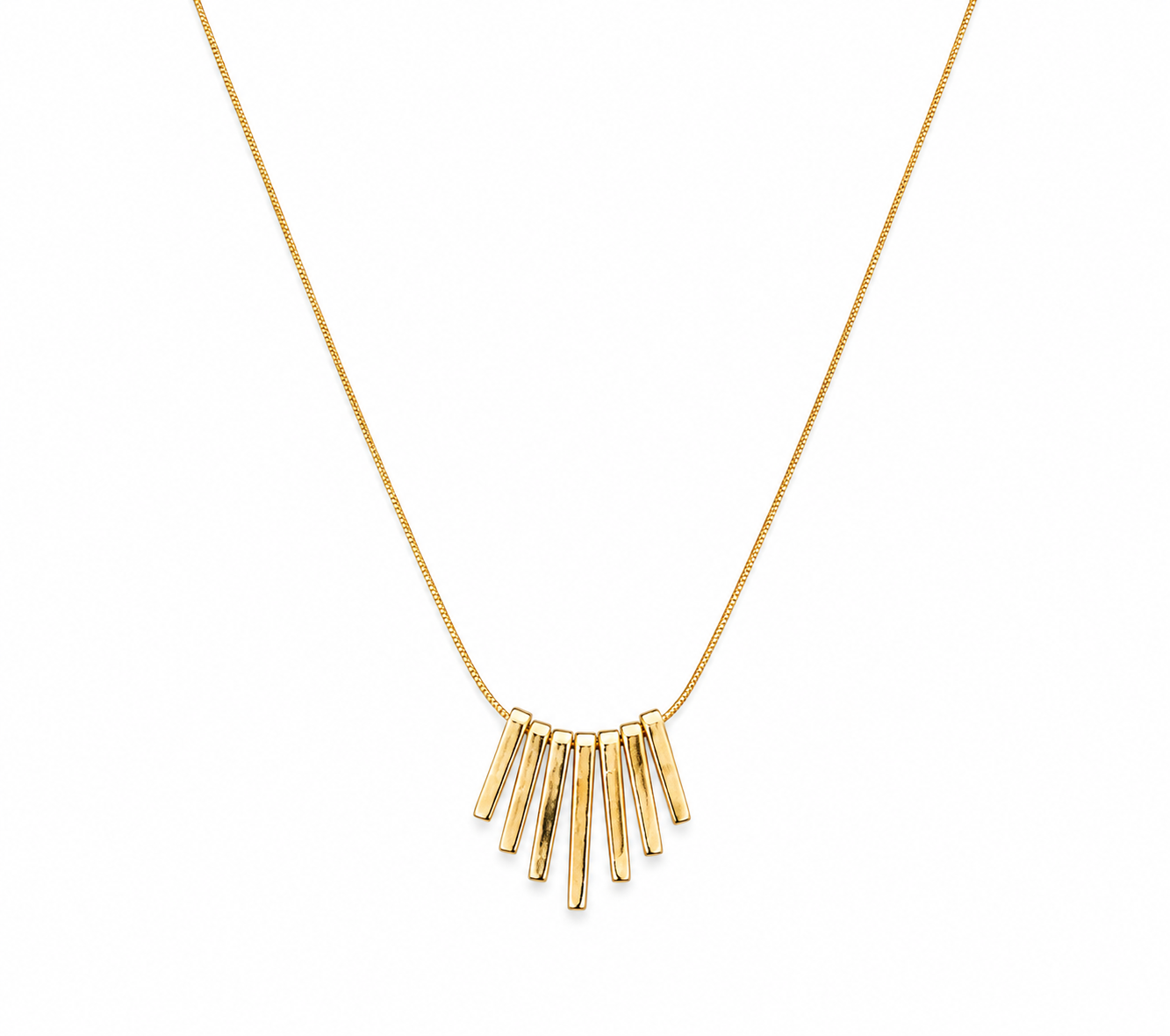 Aurora Fan Bar Pendant Necklace