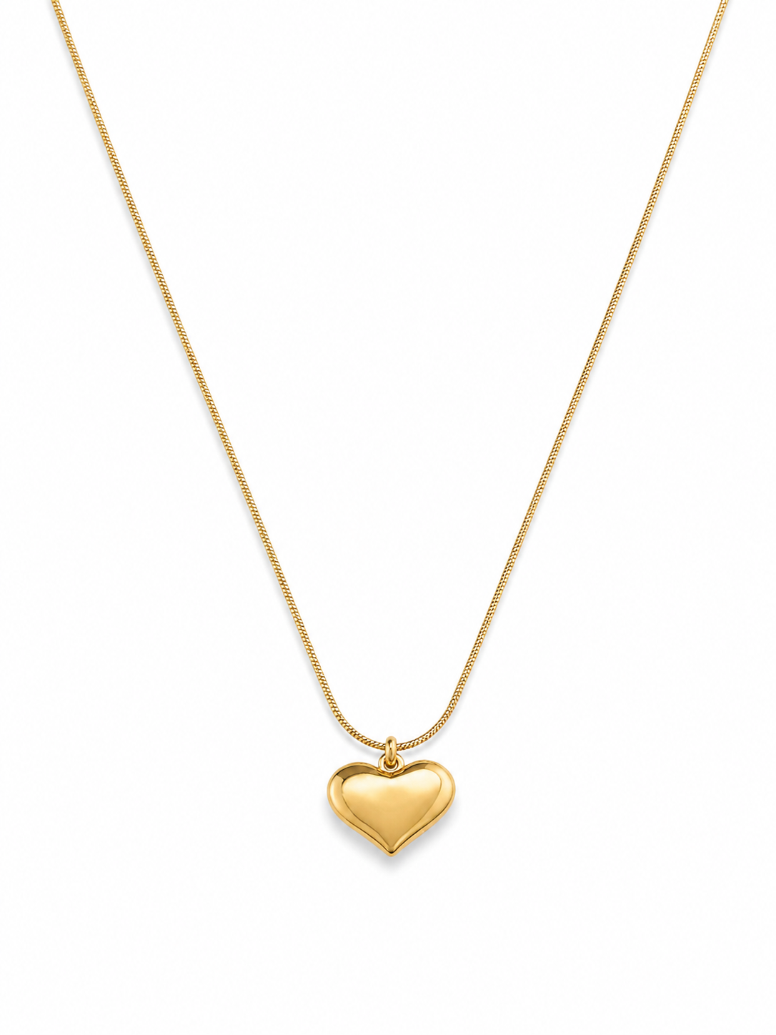 Luna Heart Gold Pendant Necklace