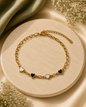 Tricolor Heart Link Bracelet