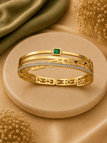 Emerald Luxe Layered Bracelet