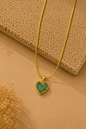 Emerald Kintsugi Heart Necklace