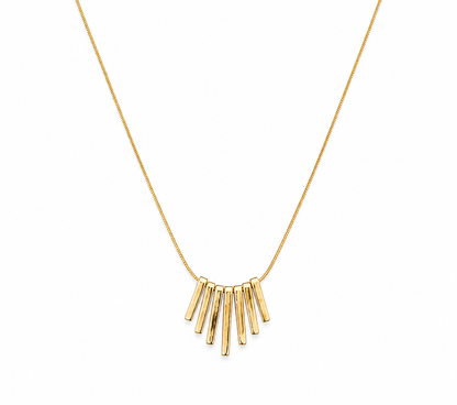 Aurora Fan Bar Pendant Necklace