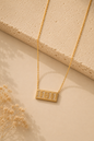 Golden 11:11 Crystal Bar Pendant Necklace
