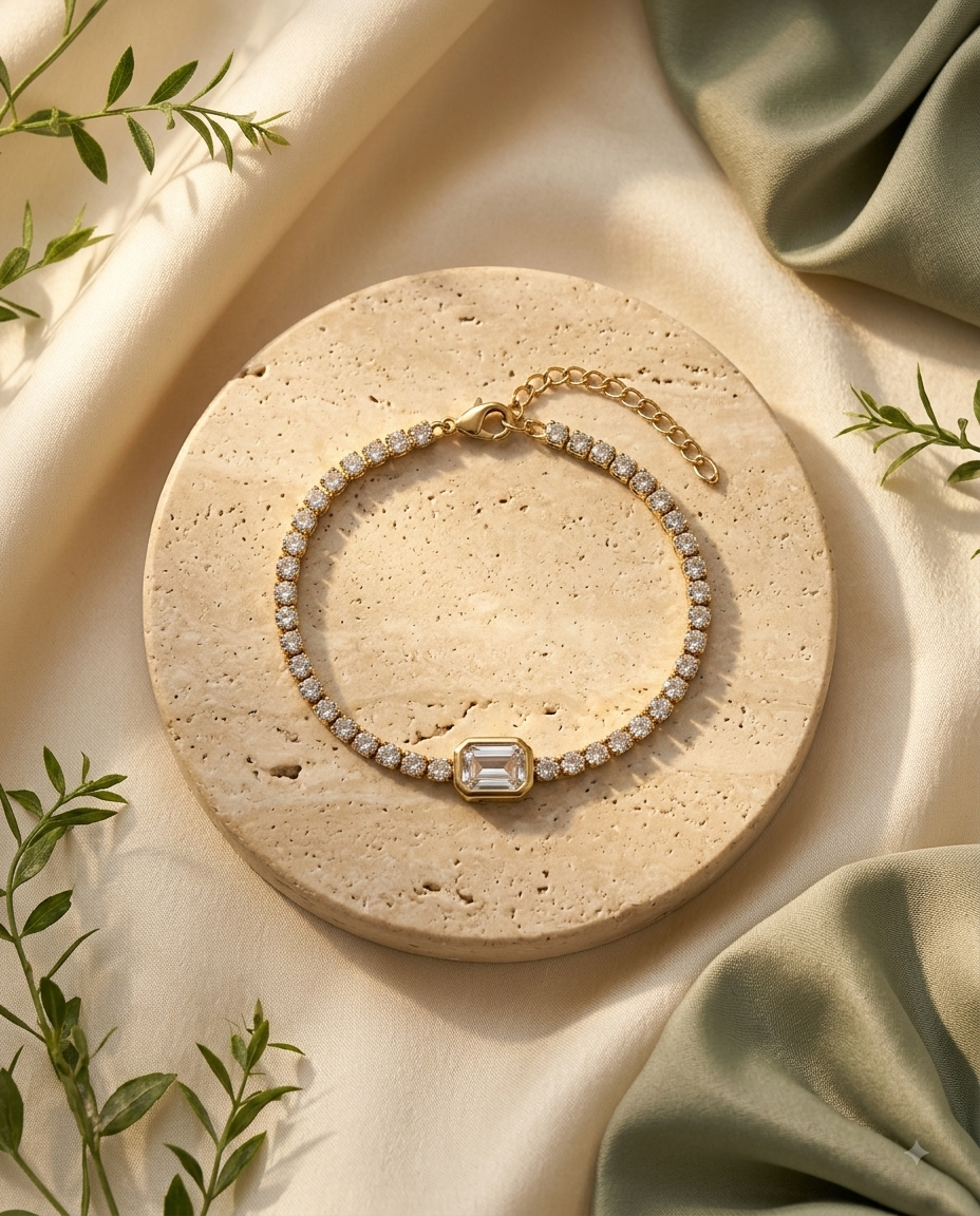 Crystal Bar Tennis Bracelet